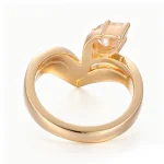 1ct Pear Cut lab gemstone/moissanite Curved Ring V Shaped Stacking Band - Image 6