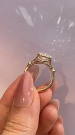 5ct Elongated Cushion Ring | Low Profile Vintage Solitaire - Image 5