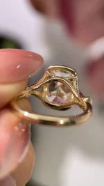 5ct Elongated Cushion Ring | Low Profile Vintage Solitaire - Image 6