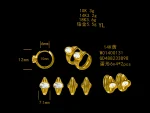 Bezel Oval Earrings - 10K / 14K / 18K Gold (Yellow / White / Rose) / Platinum lab diamond/moissanite/lab gems - Image 3