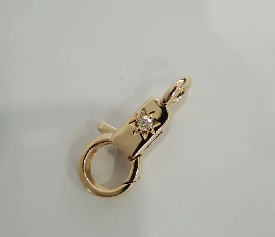 Connecting Clasp (3) Connecting Clasp - 10K / 14K / 18K Gold (Yellow / White / Rose) lab diamond/natural gemstone - Image 1