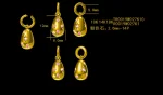 Egg Pendant - 10K / 14K / 18K Gold (Yellow / White / Rose) lab diamond/lab gemstone - Image 3
