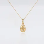 Egg Pendant - 10K / 14K / 18K Gold (Yellow / White / Rose) lab diamond/lab gemstone - Image 6