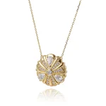 Flat-Back Floral Medallion Moissanite Pendant | Non-Flipping Everyday Charm - Image 2