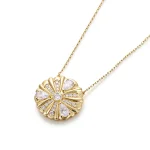 Flat-Back Floral Medallion Moissanite Pendant | Non-Flipping Everyday Charm - Image 4