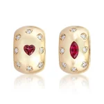 Necklace Spacer Beads Charm - 10K / 14K / 18K Gold (Yellow / White / Rose) lab diamond/moissanite/lab gemstone