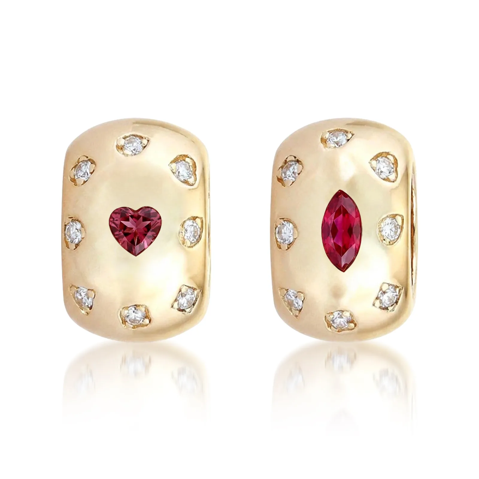 Necklace Spacer Beads Charm (1) Necklace Spacer Beads Charm - 10K / 14K / 18K Gold (Yellow / White / Rose) lab diamond/moissanite/lab gemstone - Image 1