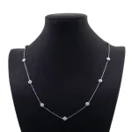 1.1ctw Station Necklace & 0.5ctw Bracelet - 10K / 14K / 18K Gold (Yellow / White / Rose) lab diamond/moissanite/lab gemstone - Image 5