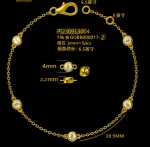 1.1ctw Station Necklace & 0.5ctw Bracelet - 10K / 14K / 18K Gold (Yellow / White / Rose) lab diamond/moissanite/lab gemstone - Image 4