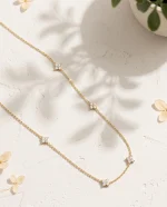 16+2 inch 1.2ctw Clovers Necklace - 10K / 14K / 18K Gold (Yellow / White / Rose) lab diamond/moissanite/lab gemstone - Image 5