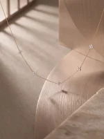 16+2 inch 1.2ctw Clovers Necklace - 10K / 14K / 18K Gold (Yellow / White / Rose) lab diamond/moissanite/lab gemstone - Image 6