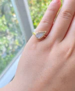 1.5ct Bezel Pinky Ring - 10K / 14K / 18K Gold (Yellow / White / Rose) lab diamond/moissanite/lab gemstone - Image 5