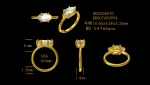 1CT Marquise Cut Ring - 10K / 14K / 18K Gold (Yellow / White / Rose) lab diamond/moissanite/lab gemstone - Image 3