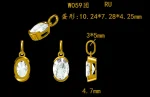 2ct Half Bezel Oval Pendant - 10K / 14K / 18K Gold (Yellow / White / Rose) lab diamond/moissanite/lab gemstone - Image 3