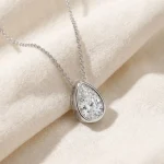 2ct Pear Cut Charm - 10K / 14K / 18K Gold (Yellow / White / Rose) / Platinum lab diamond/moissanite/lab gemstone