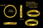 4mm Wide Cigar Band Starburst Ring - 10K / 14K / 18K Gold (Yellow / White / Rose) lab diamond/moissanite/lab gemstone - Image 3