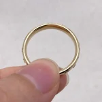 4mm Wide Cigar Band Starburst Ring - 10K / 14K / 18K Gold (Yellow / White / Rose) lab diamond/moissanite/lab gemstone - Image 5