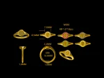 Engravable Halo Signet Ring - 10K / 14K / 18K Gold (Yellow / White / Rose) lab diamond/moissanite/lab gemstone - Image 3