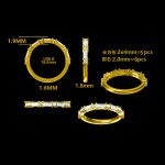 Round Cut & Baguette Cut Ring - 10K / 14K / 18K Gold (Yellow / White / Rose) lab diamond/moissanite/lab gemstone - Image 3