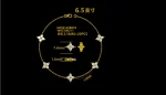 1.3ctw Clovers Bracelet - 10K / 14K / 18K Gold (Yellow / White / Rose) lab diamond/moissanite/lab gemstone - Image 3