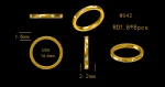 1.8mm Round Cut Starburst Band - 10K / 14K / 18K Gold (Yellow / White / Rose) lab diamond/moissanite/lab gemstones - Image 3