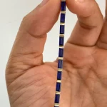 14ctw Baguette Tennis Bracelet - 10K / 14K / 18K Gold (Yellow / White / Rose) lab diamond/lab gemstone - Image 5