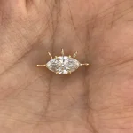 2ct Detachable Marquise Pendant & Necklace Set - 10K / 14K / 18K Gold (Yellow / White / Rose) lab diamond/moissanite/lab gemstone - Image 7
