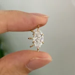 2ct Detachable Marquise Pendant & Necklace Set - 10K / 14K / 18K Gold (Yellow / White / Rose) lab diamond/moissanite/lab gemstone - Image 6