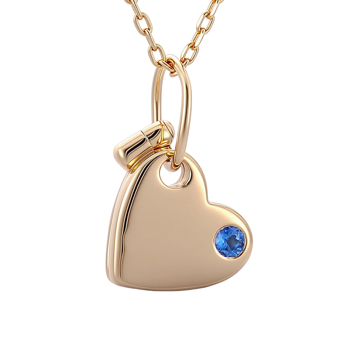 Double Heart Shape Pendant (1) Double Heart Shape Pendant - 10K / 14K / 18K Gold (Yellow / White / Rose) lab diamond/moissanite/lab gemstone - Image 1