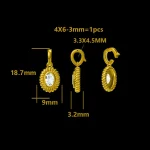Oval Cut Solitaire Pendant Fluted Frame & Necklace - 10K / 14K / 18K Gold (Yellow / White / Rose) lab diamond/white moissanite/lab grown gemstone - Image 3