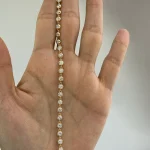 Station Tennis Bracelet - 10K / 14K / 18K Gold (Yellow / White / Rose) lab diamond/moissanite/colored lab grown gemstone - Image 4