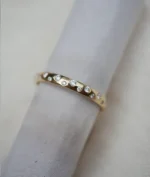 Versatile Stacking Ring - 10K / 14K / 18K Gold (Yellow / White / Rose) DEF VVS Round Lab Diamond/Lab Gemstone/Moissanite - Image 5