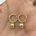 OEC Bezel Detachable Charm Earrings - 10K / 14K / 18K Gold (Yellow / White / Rose) lab diamond/moissanite/lab gemstone - Image 6