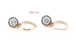 OEC Bezel Detachable Charm Earrings - 10K / 14K / 18K Gold (Yellow / White / Rose) lab diamond/moissanite/lab gemstone - Image 4