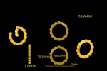 Flower Connector - 10K / 14K / 18K Gold (Yellow / White / Rose) - Image 3