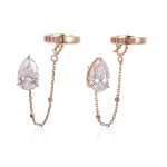3.8cm Detachable Lab Pink Sapphire Huggie Earring (Single) - Image 2