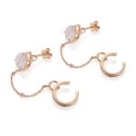 3.8cm Detachable Lab Pink Sapphire Huggie Earring (Single) - Image 3