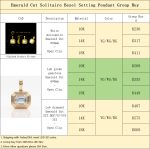 Emerald Cut Solitaire Bezel Setting Pendant - Image 3