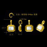 Emerald Cut Solitaire Bezel Setting Pendant - Image 4